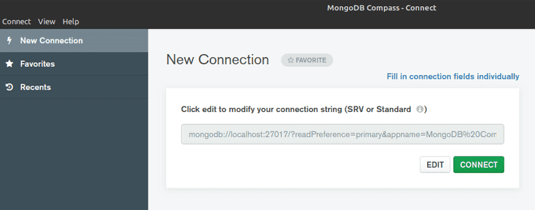 connect mongodb